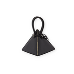 Buy now the Iconic LIA Mini Bag inspired by the geometric shapes of our designer's birth city Barcelona, and its world known artist, Antonio Gaudí, architect of the world wonder La Sagrada Familia. The Iconic Lia Black Mini Bag has a unique and functional pyramidal design able to fit all your essentials.