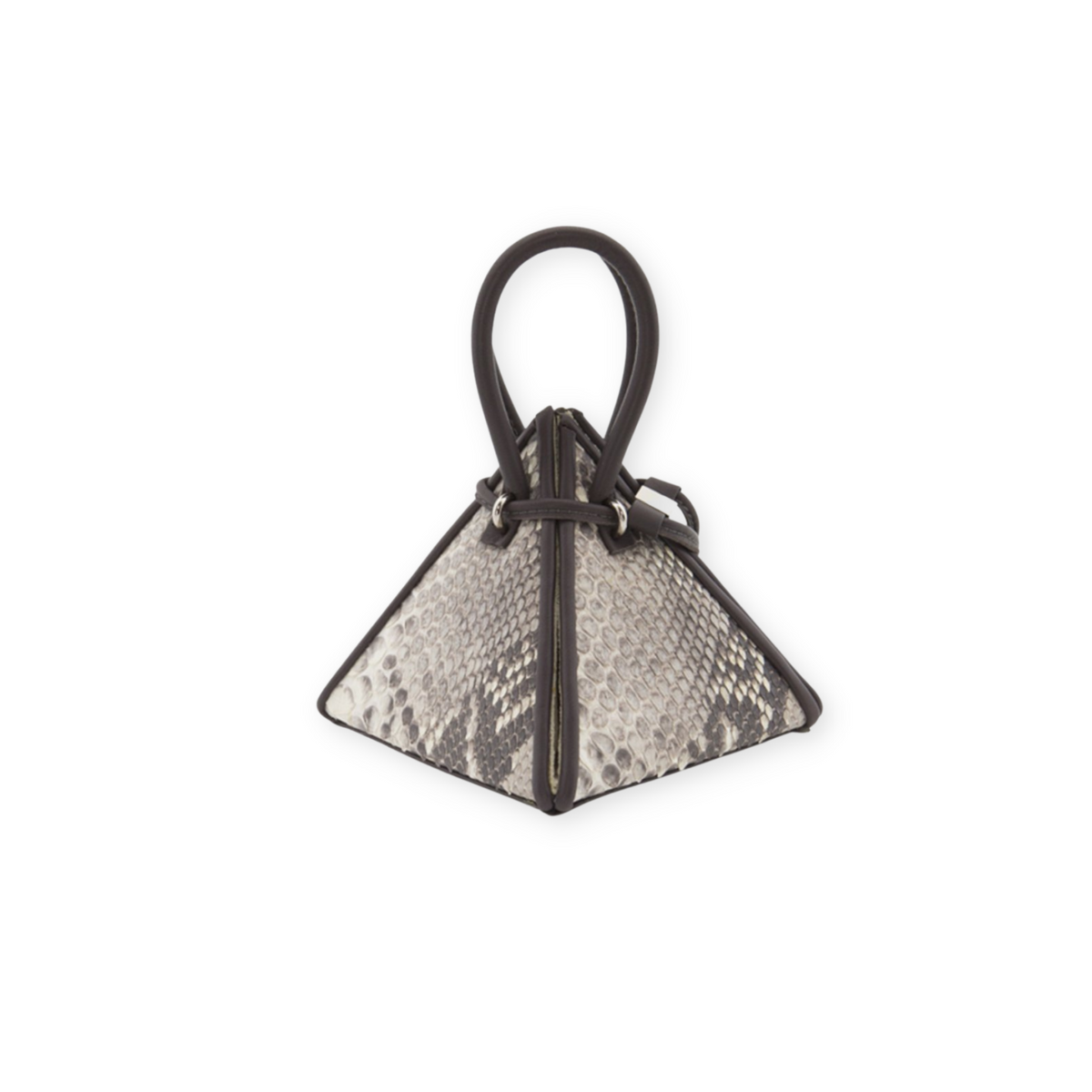 ★NITASURI★ LIA エキゾチックパイソン レザーハンドバッグ* NITASURI LIA Pyramid Python Natural Leather Mini Bag