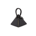 Buy now the Iconic LIA Mini Bag inspired by the geometric shapes of our designer's birth city Barcelona, and its world known artist, Antonio Gaudí, architect of the world wonder La Sagrada Familia. The Iconic Lia Black Mini Bag has a unique and functional pyramidal design able to fit all your essentials. 