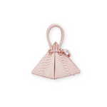 Buy now the Exotic LIA Mini bag inspired by the geometric shapes of our designer's birth city Barcelona, and its world known artist, Antonio Gaudí, architect of the world wonder La Sagrada Familia. The Exotic Lia Python Pastel Pink Mini bag has a unique and functional pyramidal design able to fit all your essentials.