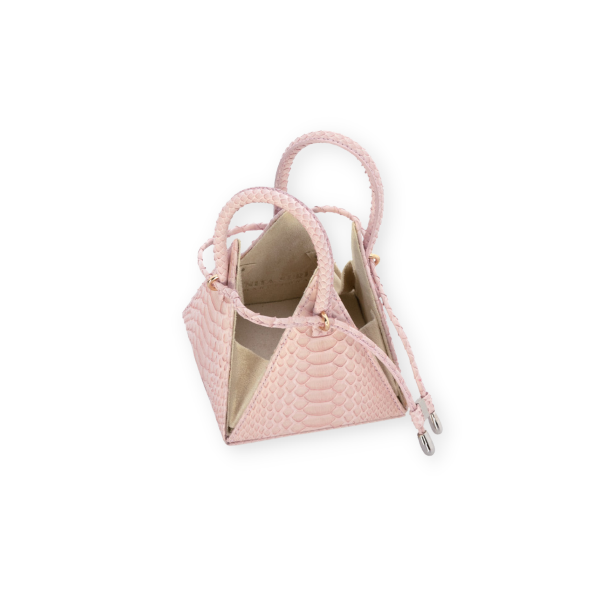 NITASURI- LIA Pyramid Python Pink Exotic Leather Mini Bag