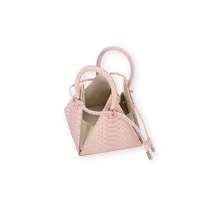 NITASURI- LIA Pyramid Python Pink Exotic Leather Mini Bag NITASURI- LIA Pyramid Python Pink Exotic Leather Mini Bag