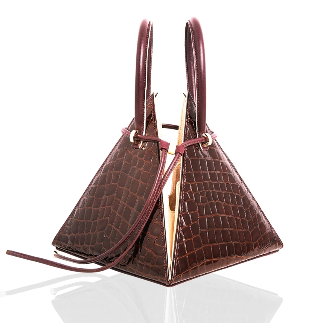 Burgundy croc handbag hotsell