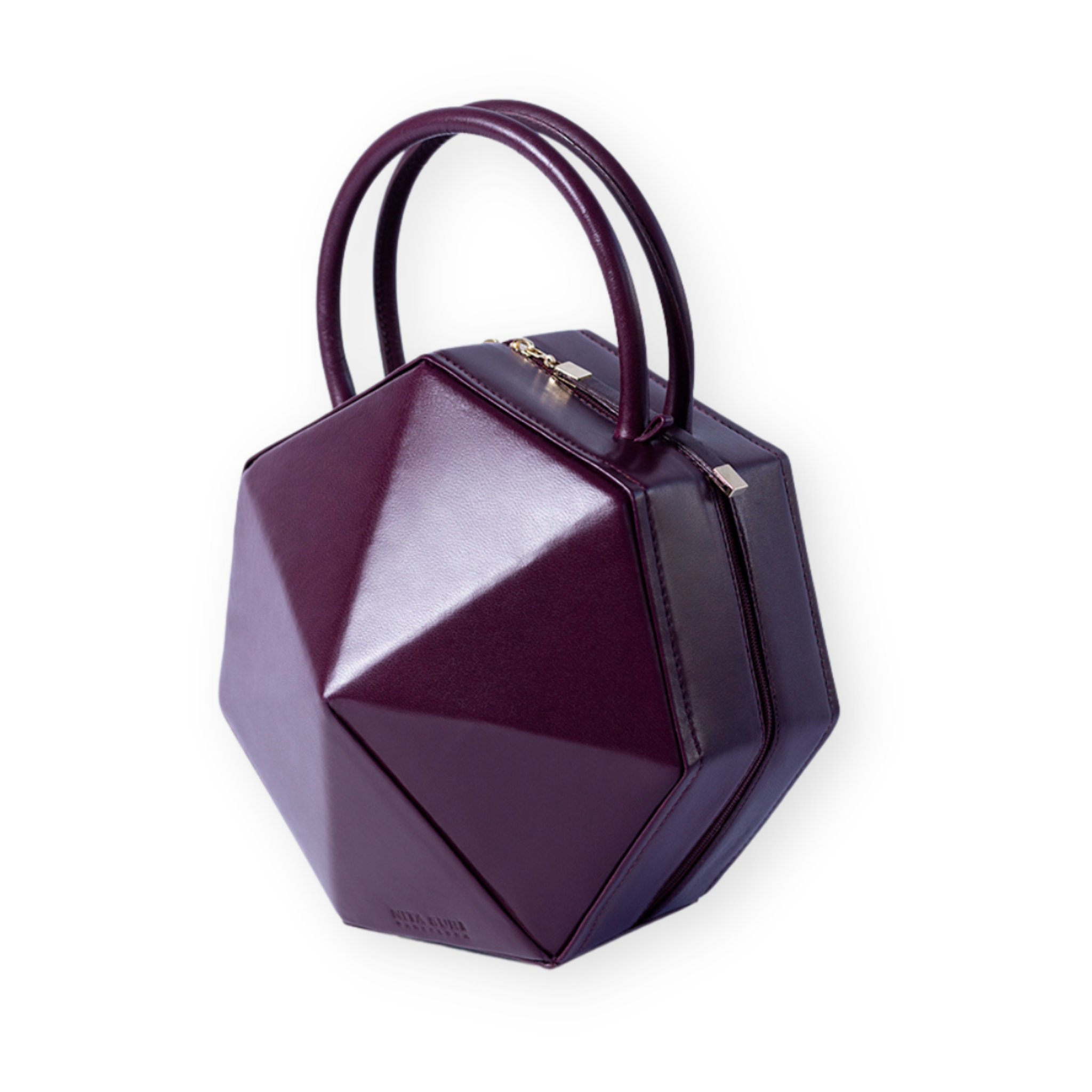 NITASURI Diamond Burgundy Iconic Leather Handbag
