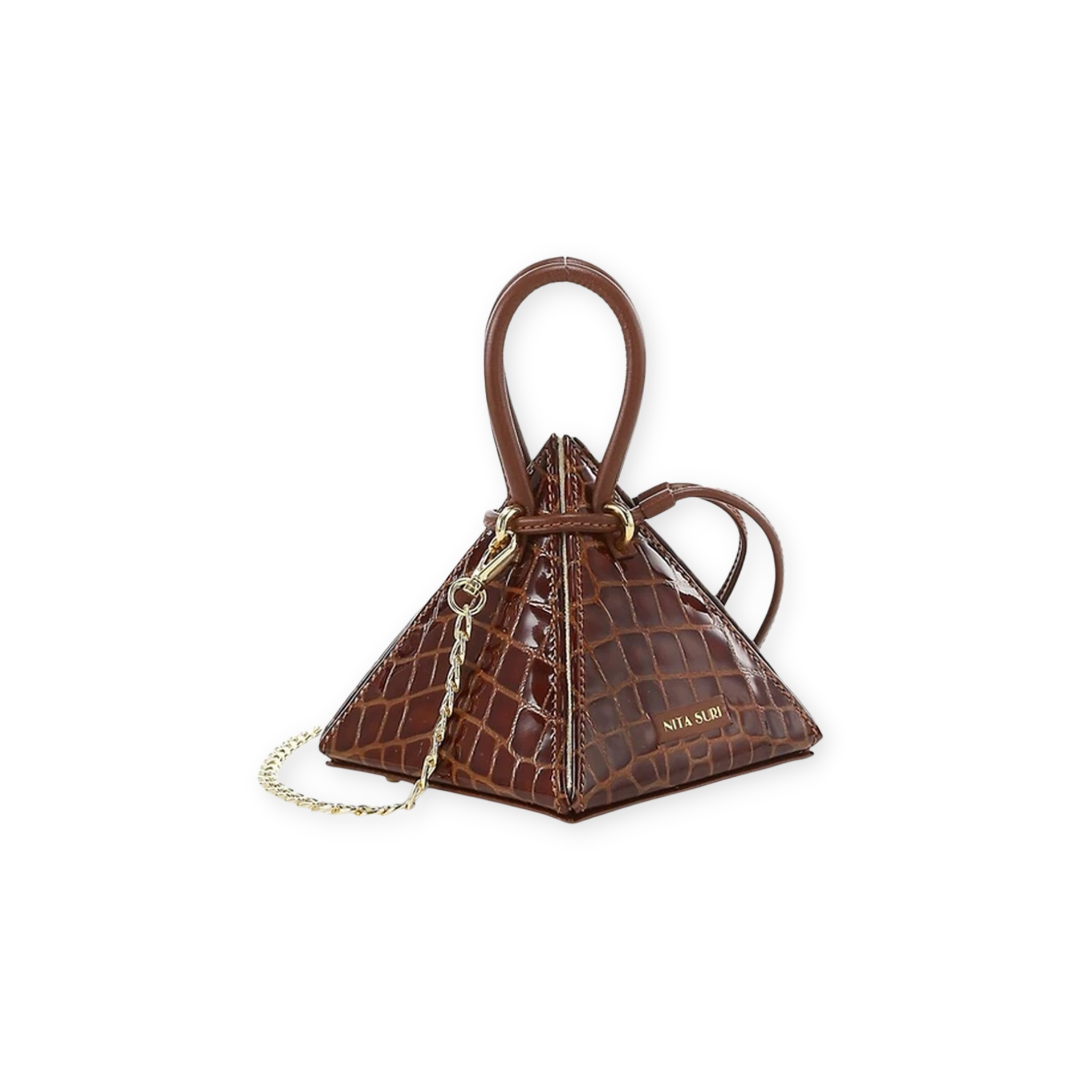 Suri Small Python Embossed Crossbody Bag