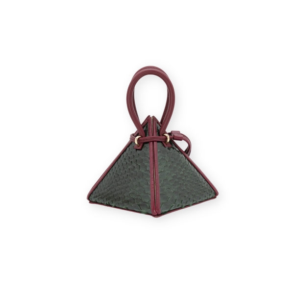 ★NITASURI★ LIA エキゾチック パイソン Pink レザー Mini Bag* NITASURI- LIA Pyramid Python Pink Exotic Leather Mini Bag
