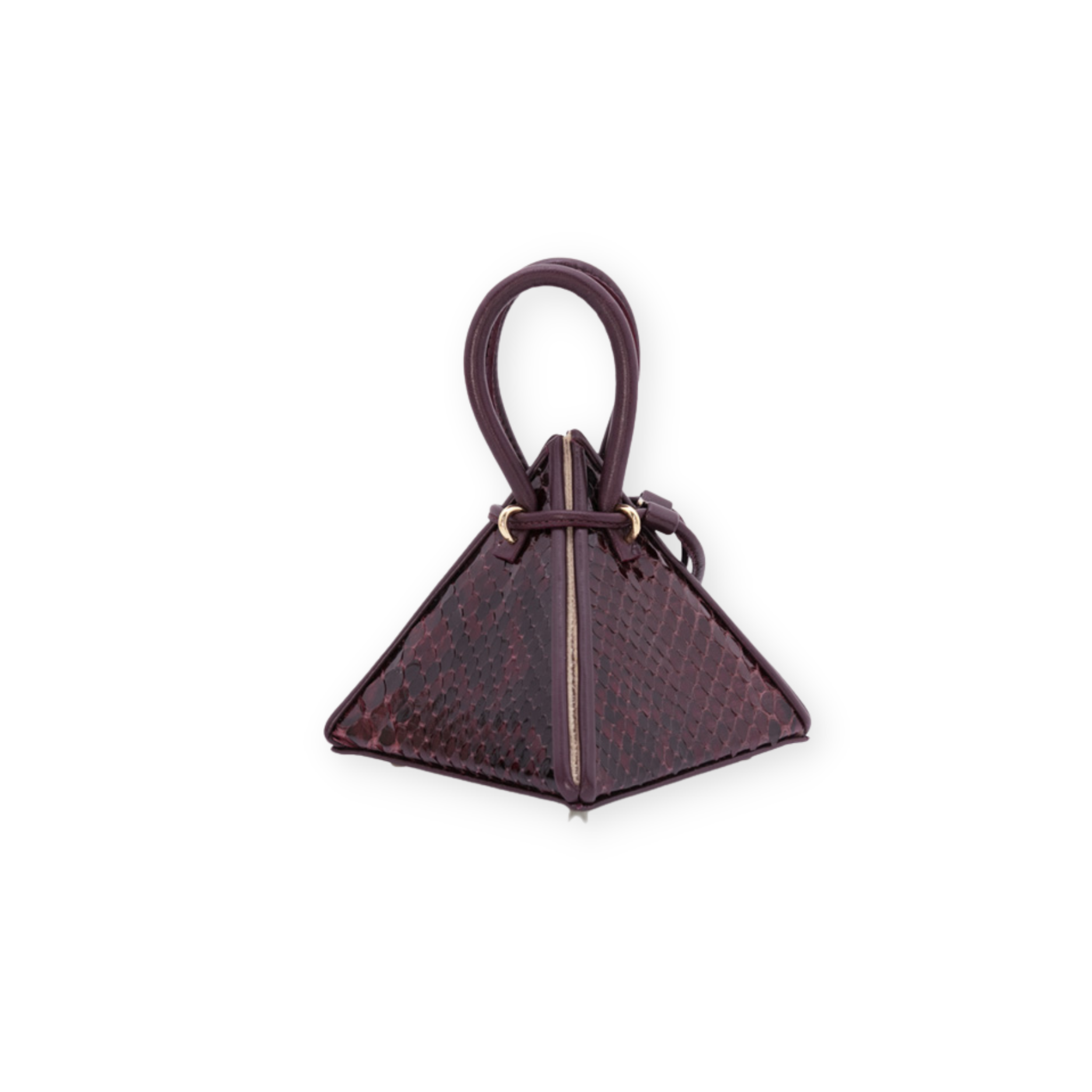 NITASURI LIA Pyramid Python Burgundy Exotic Leather Mini Bag