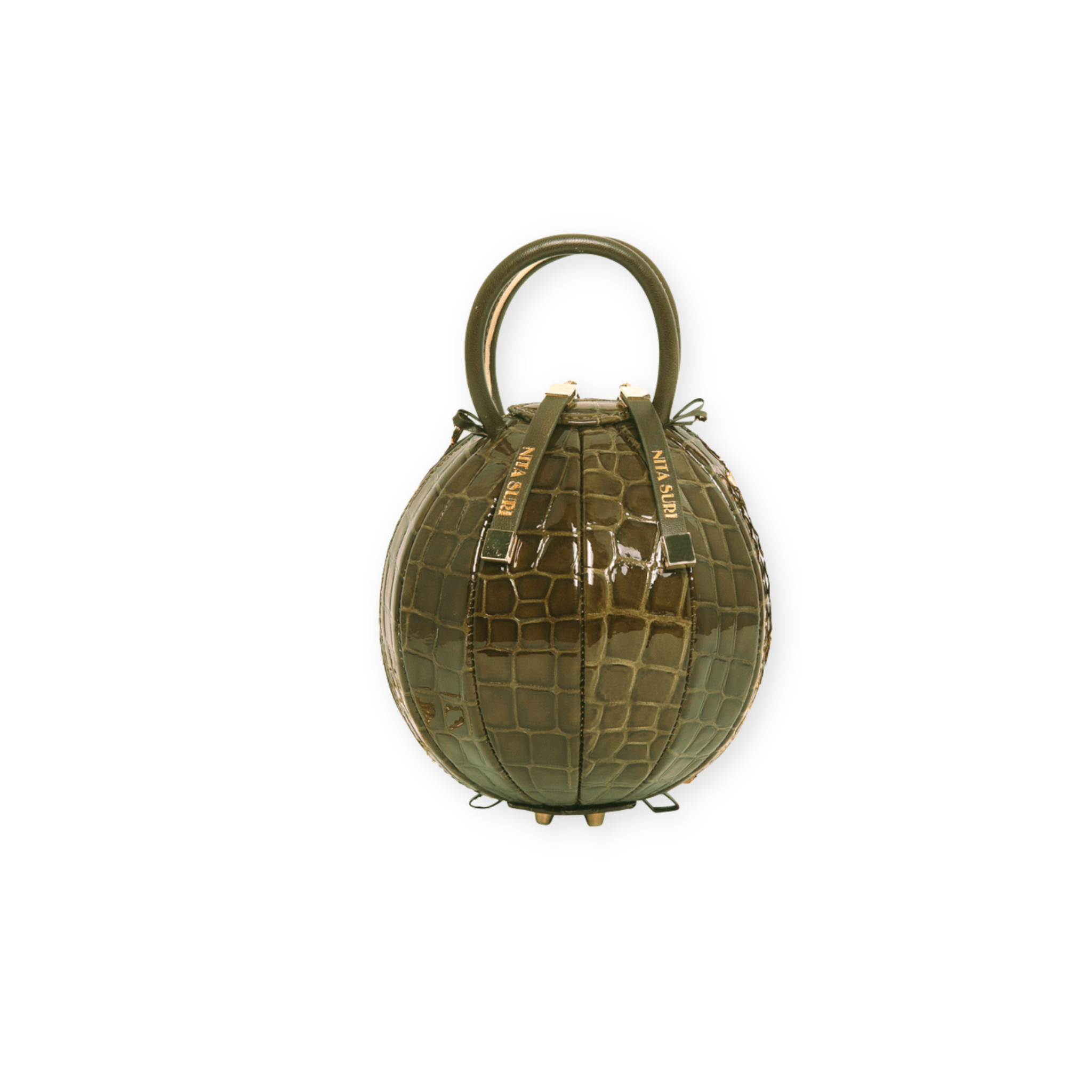 PILO Croc-Embossed Pino Green Mini Bag – NITASURI