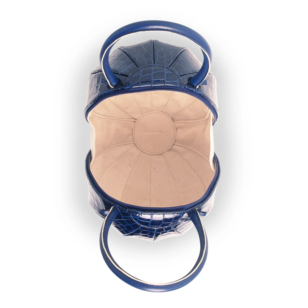 PILO Croc-Embossed Marine Handbag - NITASURI